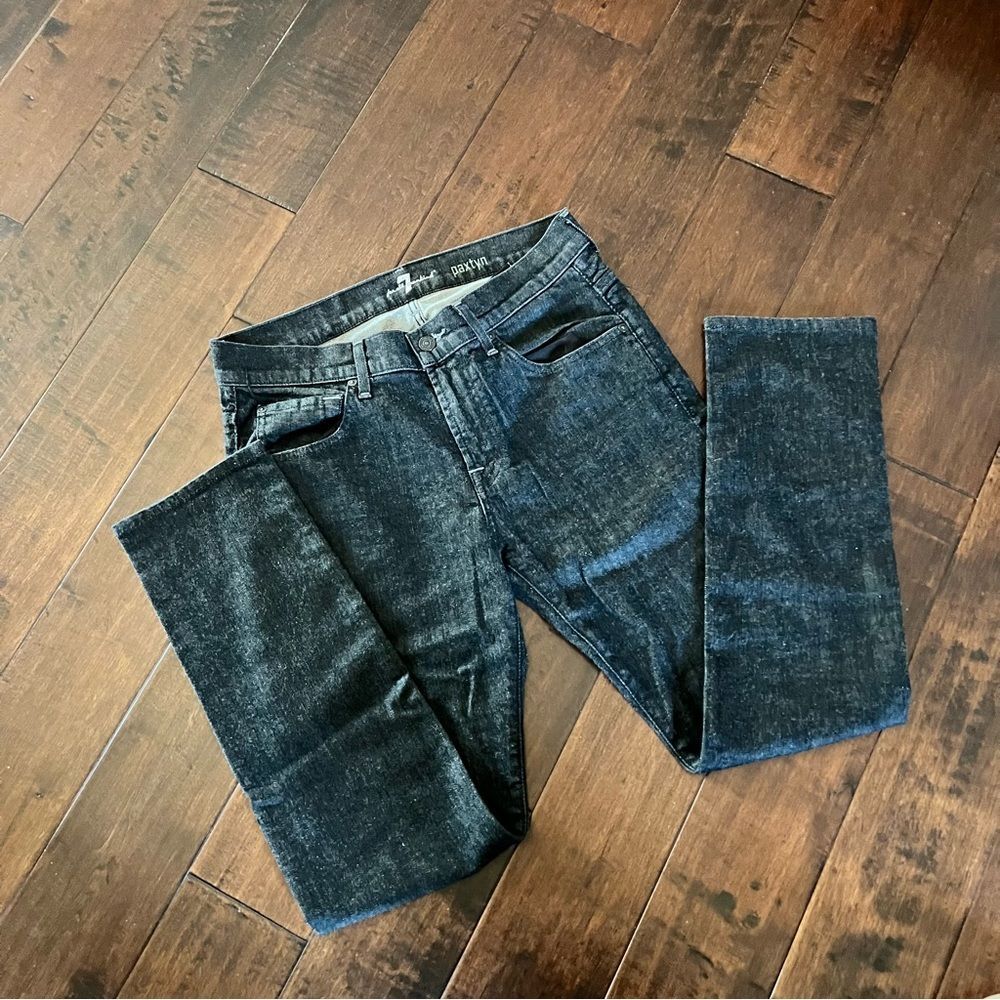 7 For All Mankind Men’s Paxtyn Charcoal Black Jeans size 32